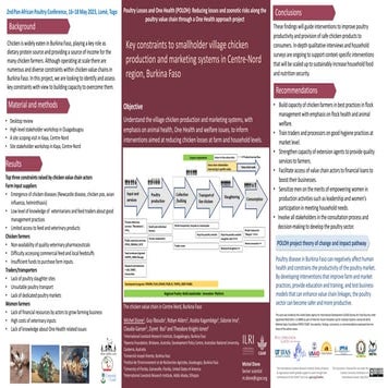 Key constraints to smallholder village chicken production and marketing syste...
