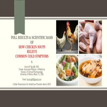 How chicken soup relieves common cold symptoms