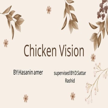 Chicken Vision.pdf file about the anatomy of chicken eyes | PDF