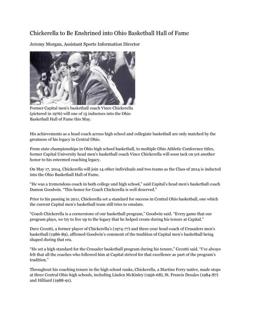 Chickerella hof article