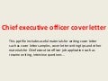 Cio cover letter