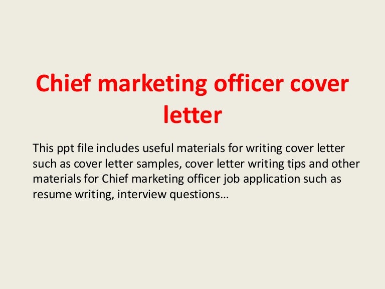 marketing officer cover letter