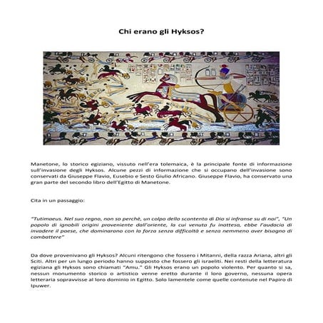 Chi erano gli Hyksos