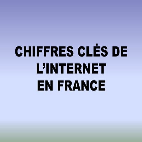 Chiffres clés de l'intenet