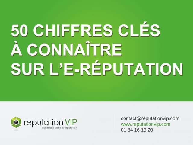 E-réputation : 50 chiffres clés à c...