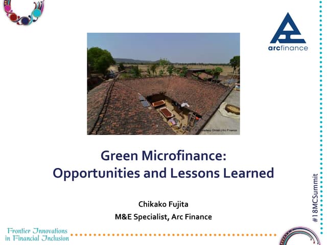 Chikako Fujita, Arc Finance, India, Green Microfinance Solutions