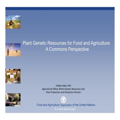 Plant Genetic Resources for Food and Agriculture: A Commons Perspective