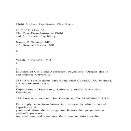Case Conceptualization | PPTX