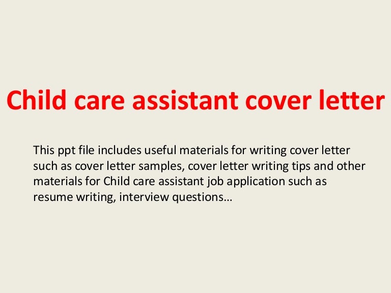 child care assistant cover letter sample daycare cover letter