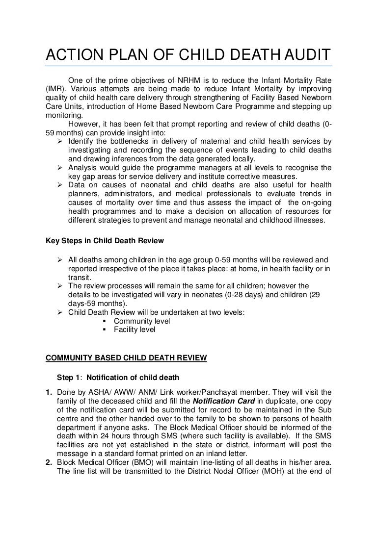 Child death review guidelines