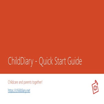 ChildDiary - Quick Start Guide