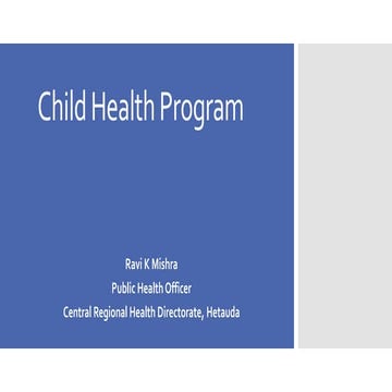 Child health program in Nepal