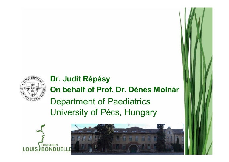 Prevention De L Obesite Chez L Enfant Dr Judit Repasy Fondation L
