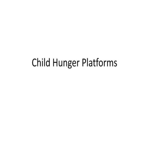 Child Hunger Platforms