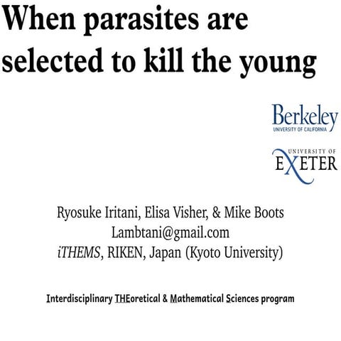 The evolution of stage-specific virulence