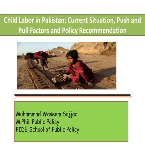 Child labor in Pakistan Economy Brief of Child Labor in Pakistan Push ...