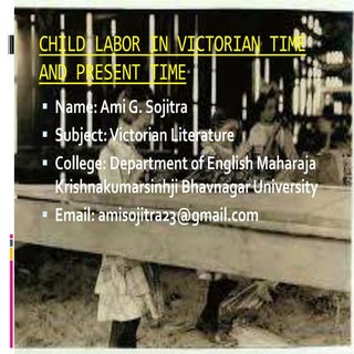 Child labour in victorian time and ...