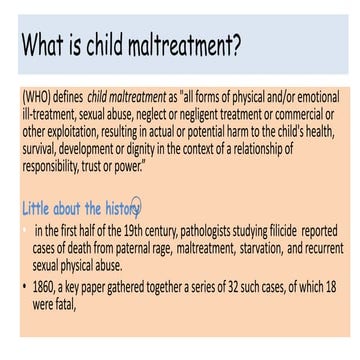 Child maltreatment