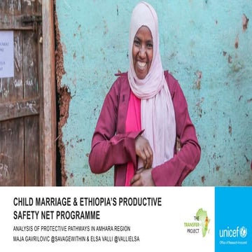 Child Marriage and Ethiopia's Productive Safety Net Programme