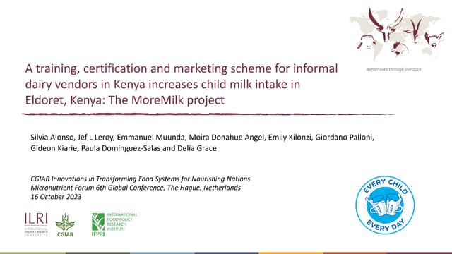 A training, certification and marketing scheme for informal dairy vendors in ...