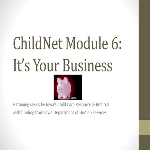 Child Care Business Plan | PPTX