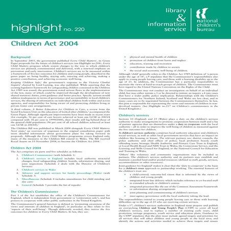 Children Act 2004 | PDF