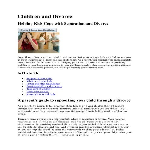 Children and divorce