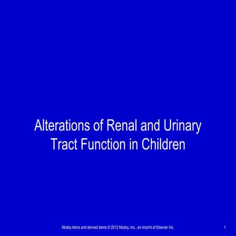 Children and urinary