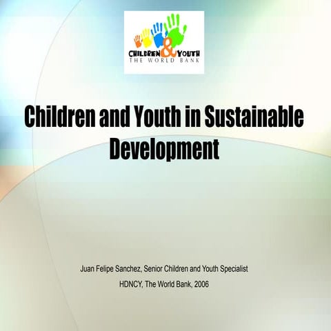 Children and youth in sustainable development