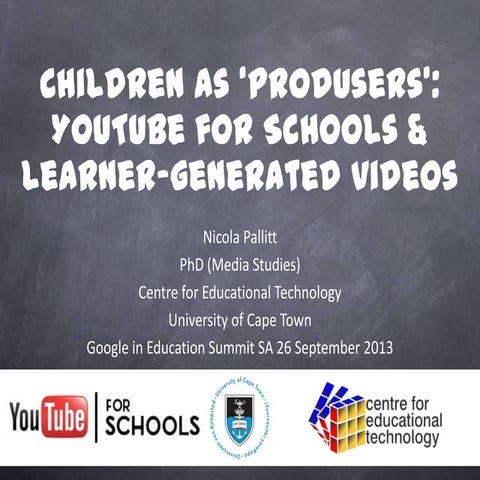 Children as ‘produsers’: YouTube for Schools & learner-generated videos