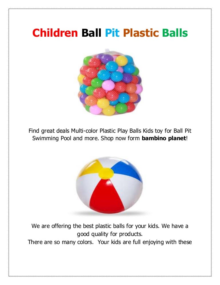 balls for children's ball pit