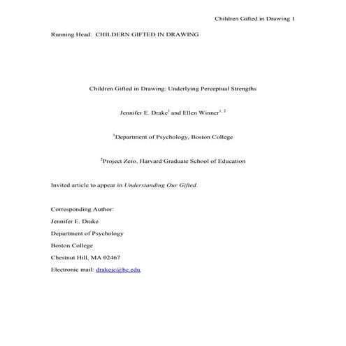 Children gifted in drawing