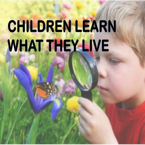 Children learn what They Live