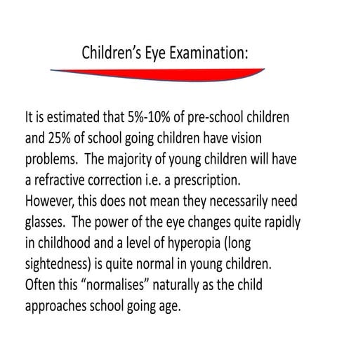 Children's eye care