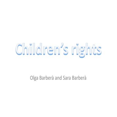 Children’s rights | PPTX