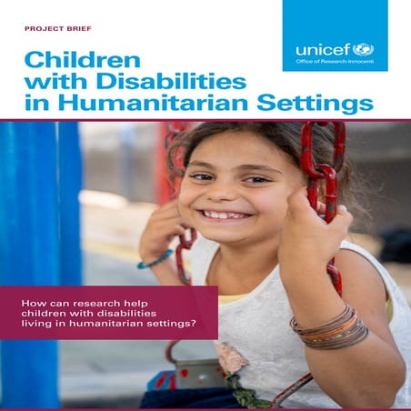 Children with disabilities in humanitarian settings — Project brief