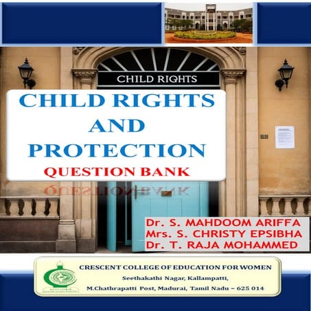 CHILD RIGHTS AND PROTECTION QUESTION BANK