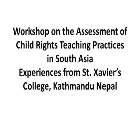 Child rights teaching