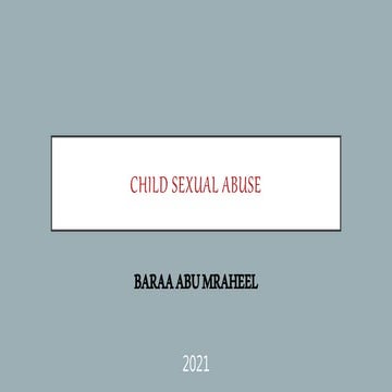 Child sexual abuse in palestine