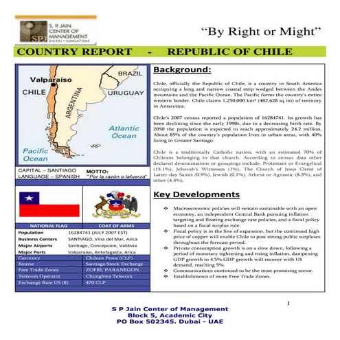 Chile Country Report   Macroeconomics