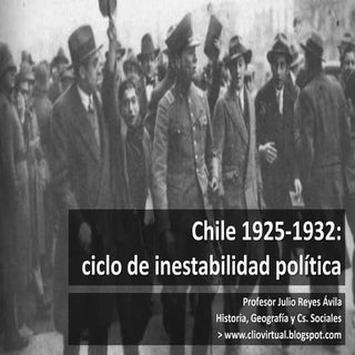 Chile 1925 1932. ciclo de inestabil...