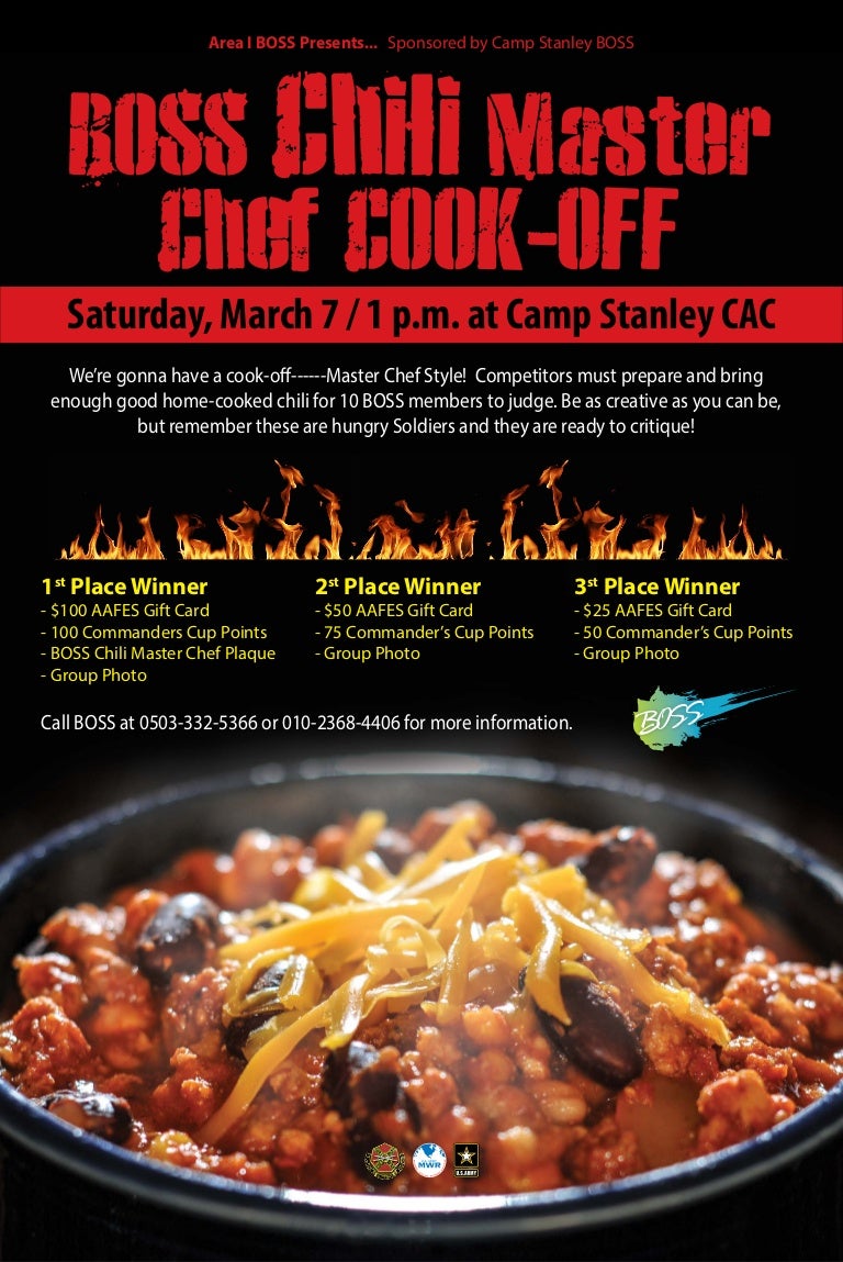 Chili master chef cook off poster