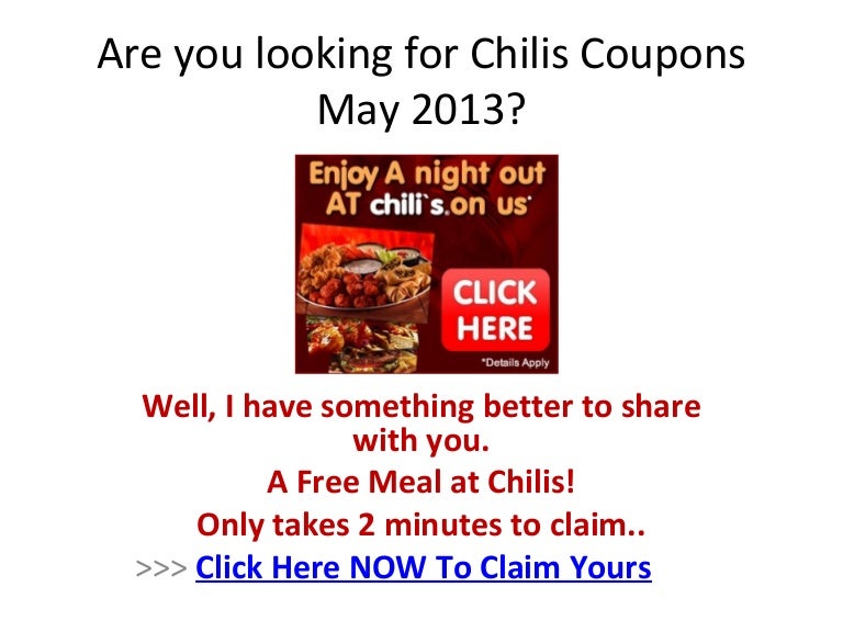 Chili's free app coupon