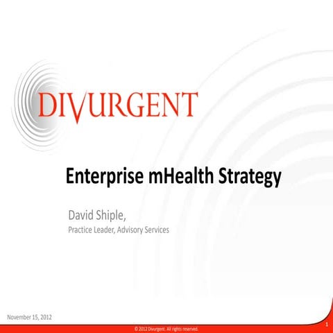 Enterprise mHealth Strategy