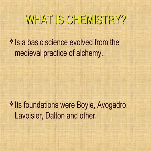 the basics of chemistry
