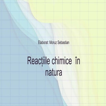 Proiect chimie despre reacțiile chimice in natura | PPT