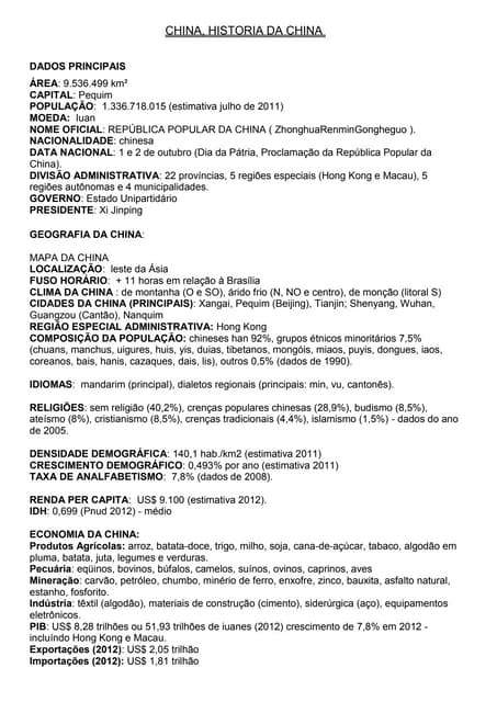 China , historia da china