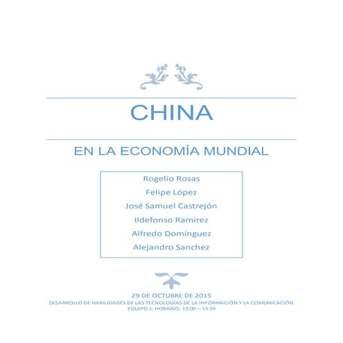 China en la economía mundial | PPTX