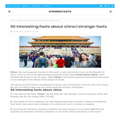 interesting facts about china