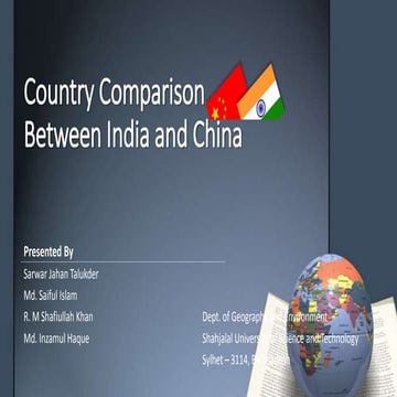 Comparative Regional Geography: China vs India